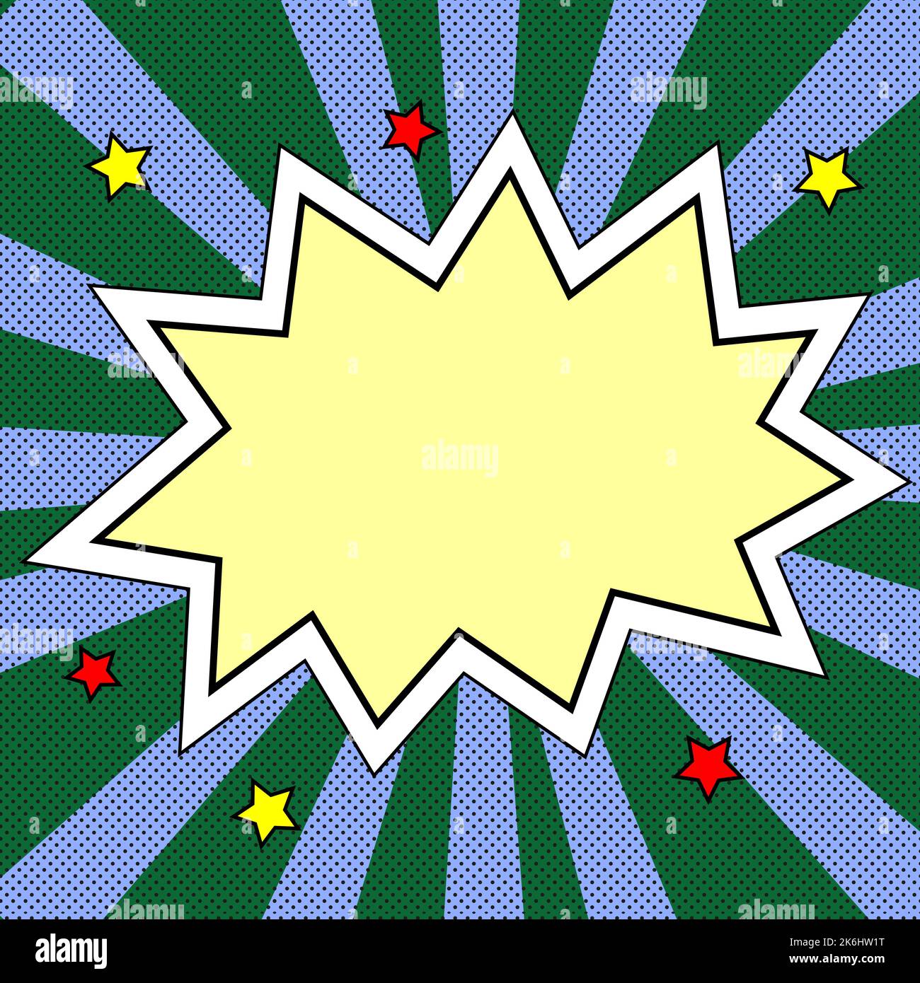 Comic Blank Speech Bubble With Copy Space Over Circular Color ...