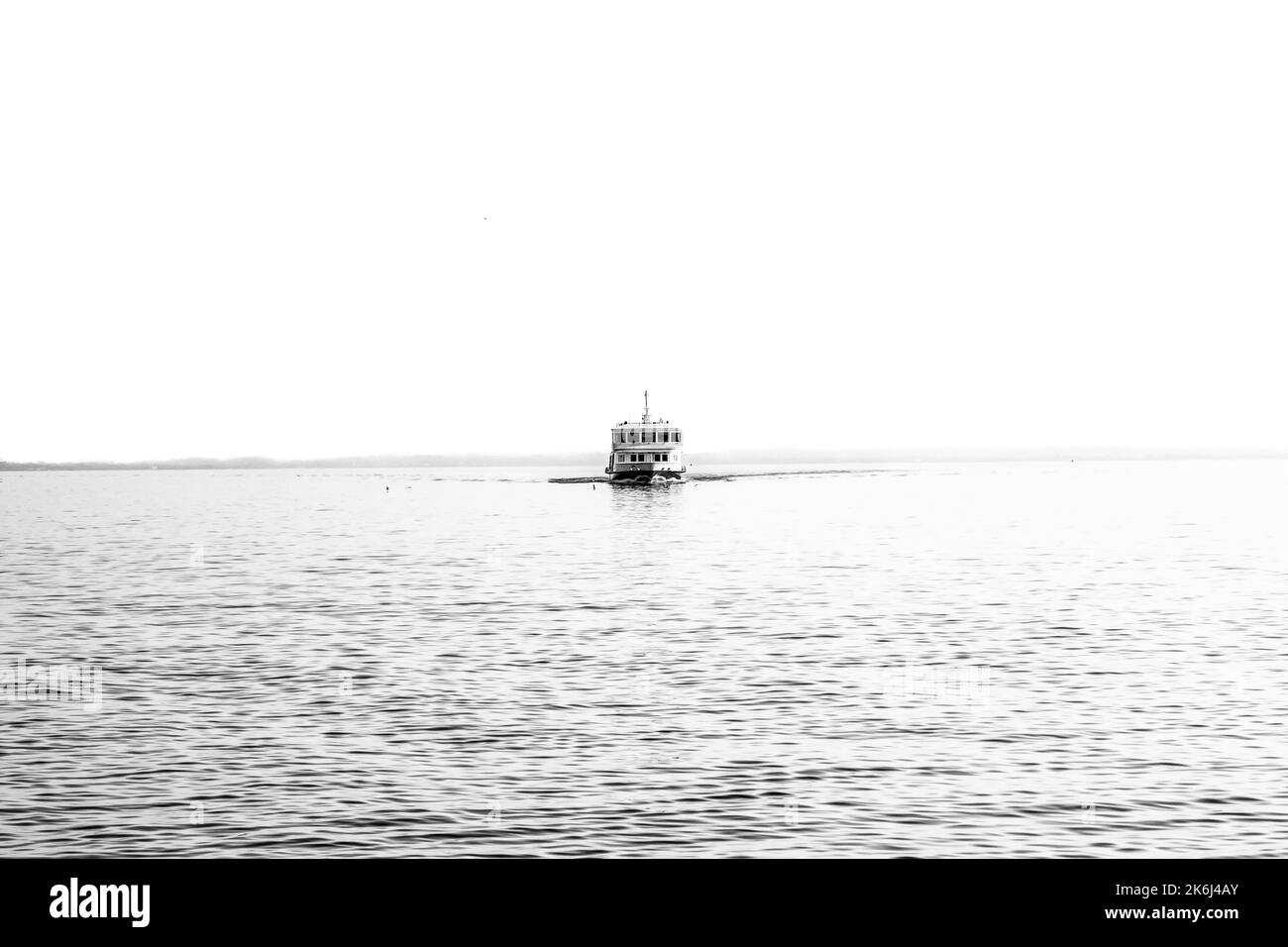 Ferry on lake garda Black and White Stock Photos & Images - Alamy