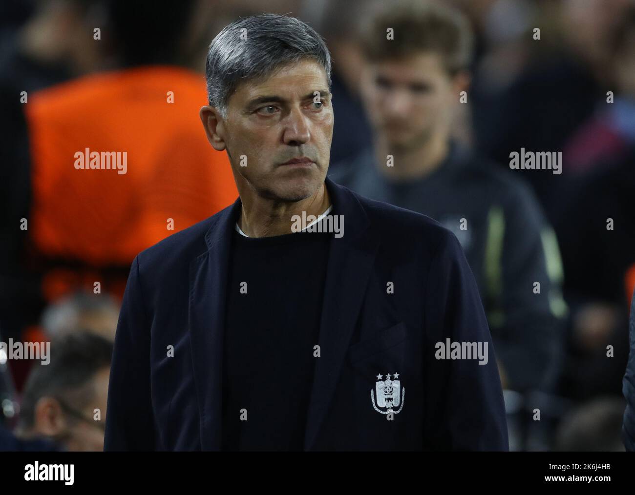 London, England, 13th October 2022. Felice Mazzù, Manager of Anderlecht during the UEFA Europa Conference League match at the London Stadium, London. Picture credit should read: Paul Terry / Sportimage Stock Photo