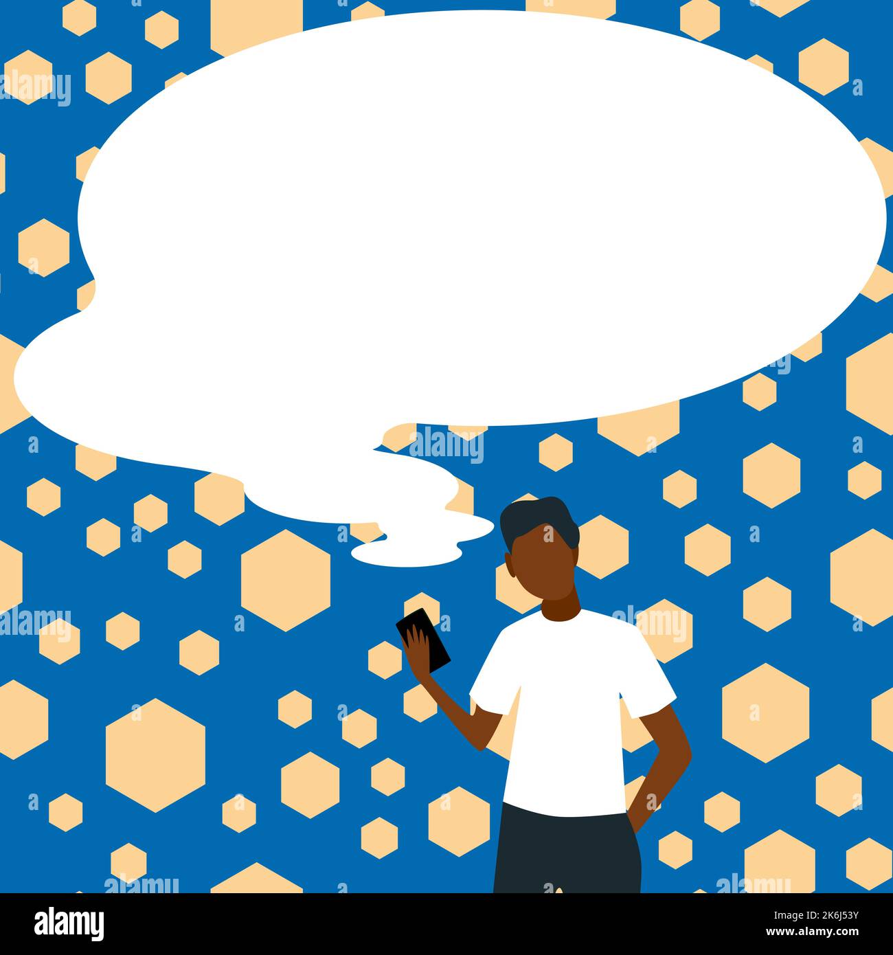 Drawing With Conversation Bubble Showing New Announcement. Speech ...