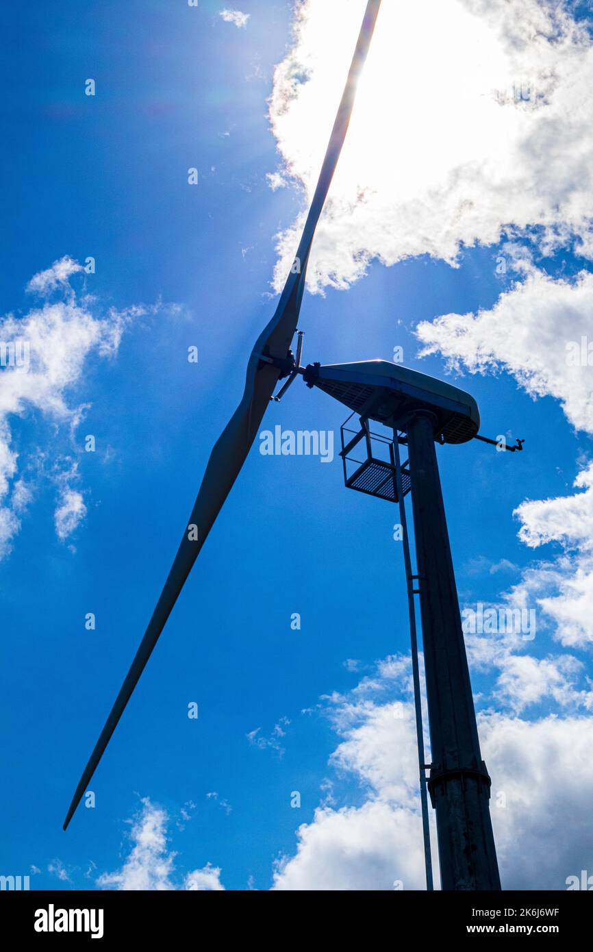 A small scale wind turbine to generate electricity in Yorkshire