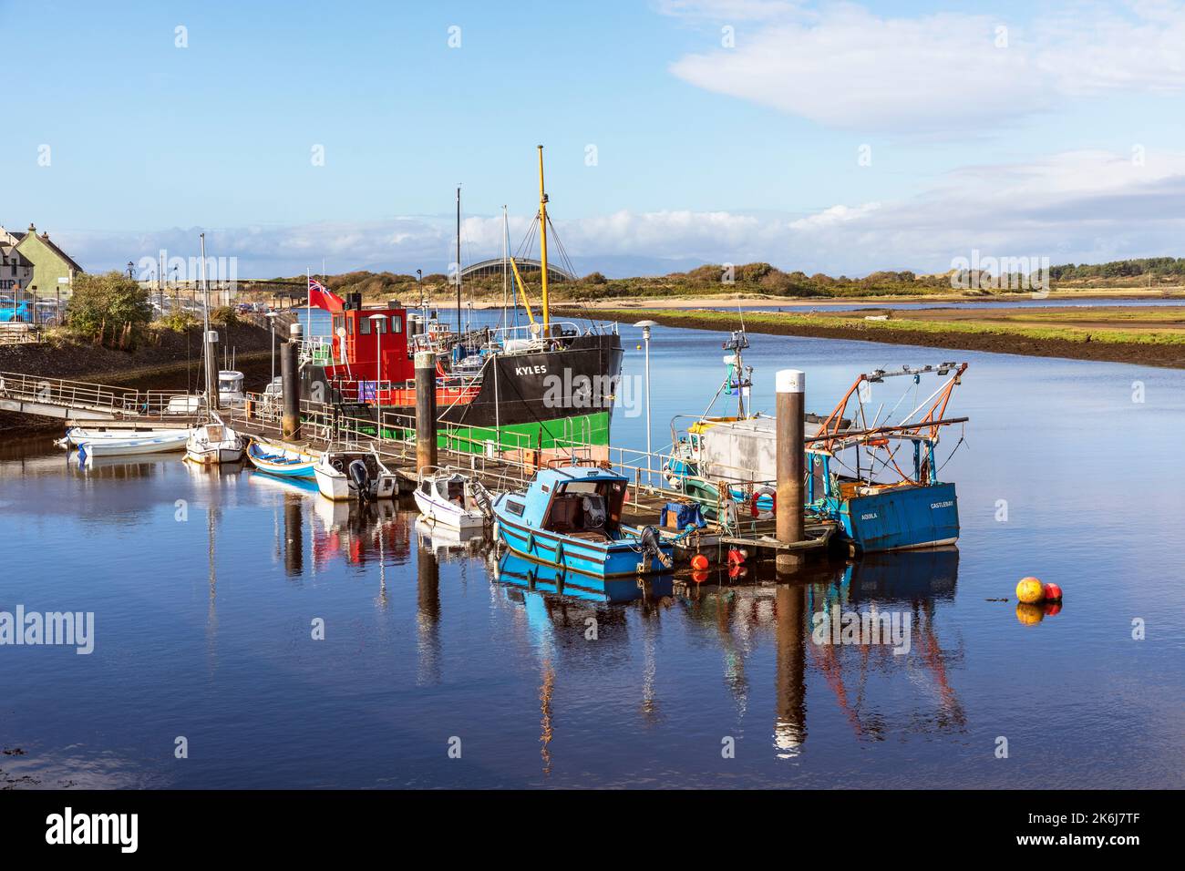 View west on Irvine harbour, on the River Irvine at the Firth of Clyde