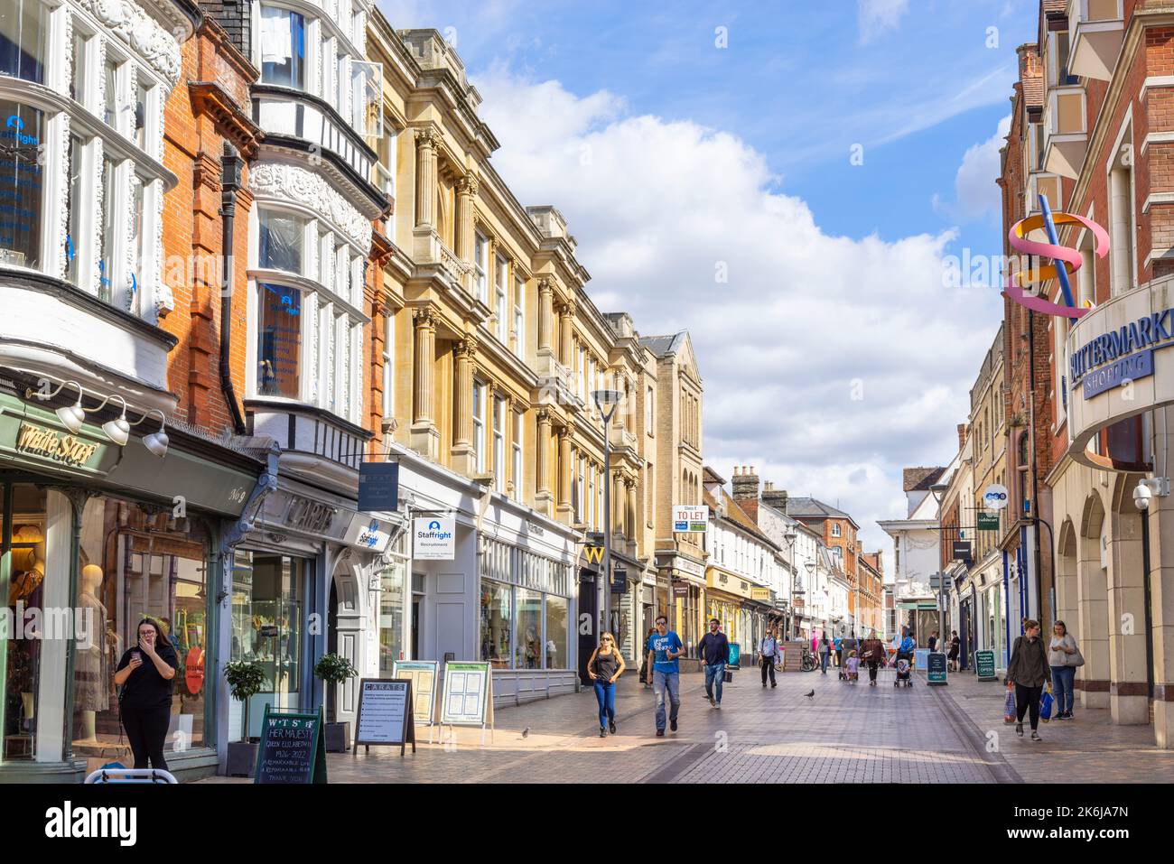 Ipswich Buttermarket with people shopping Ipswich Buttermarket Ipswich ...
