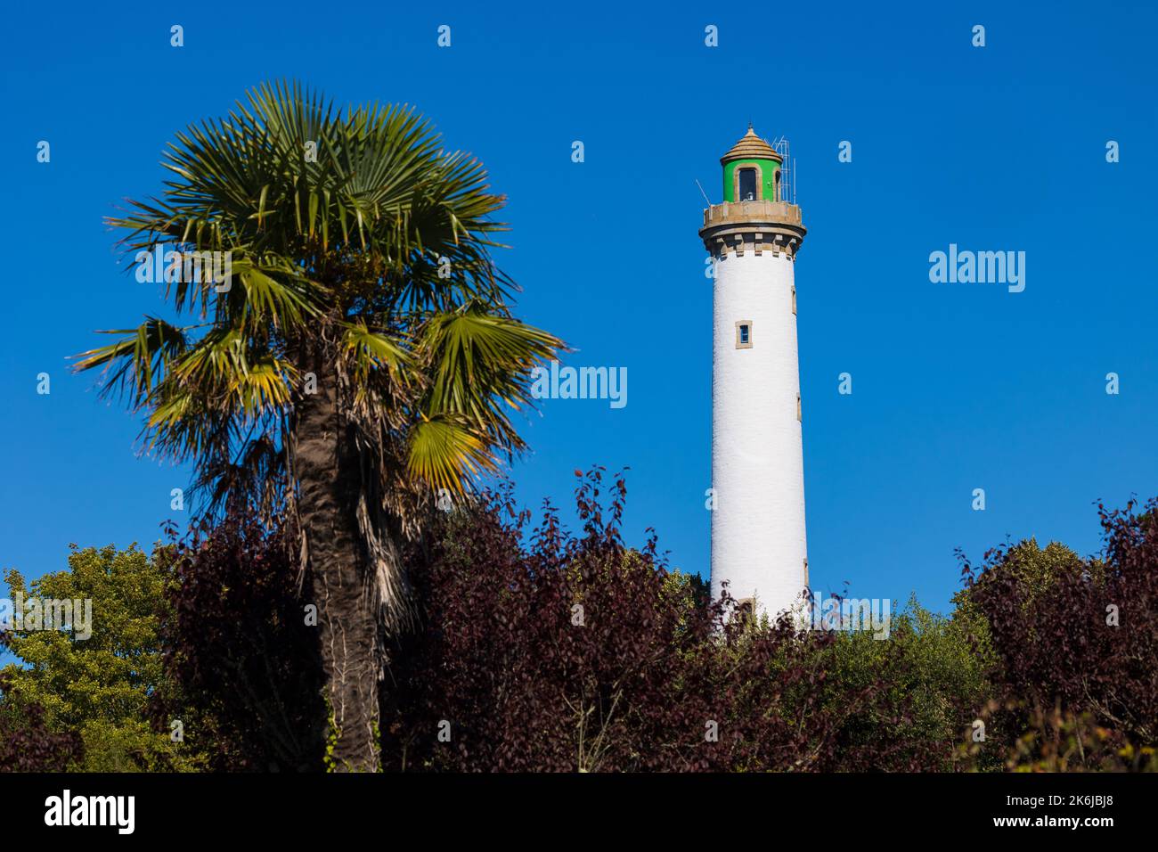 The Pyramide lighthouse in the Benodet port, Brittany, France Stock Photo