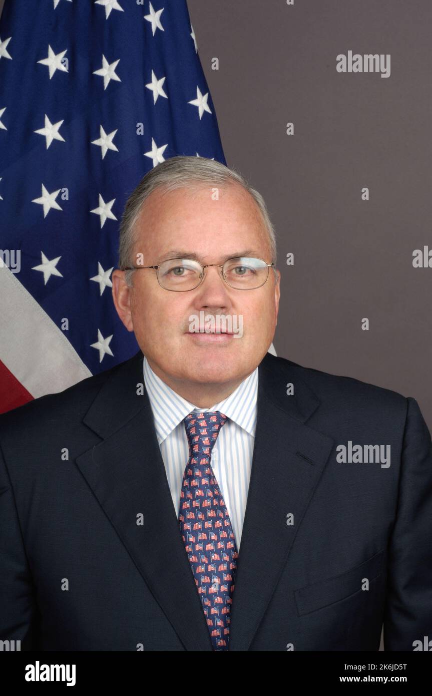 Official portrait of Craig Stapleton, U.S. Ambassador to France Stock