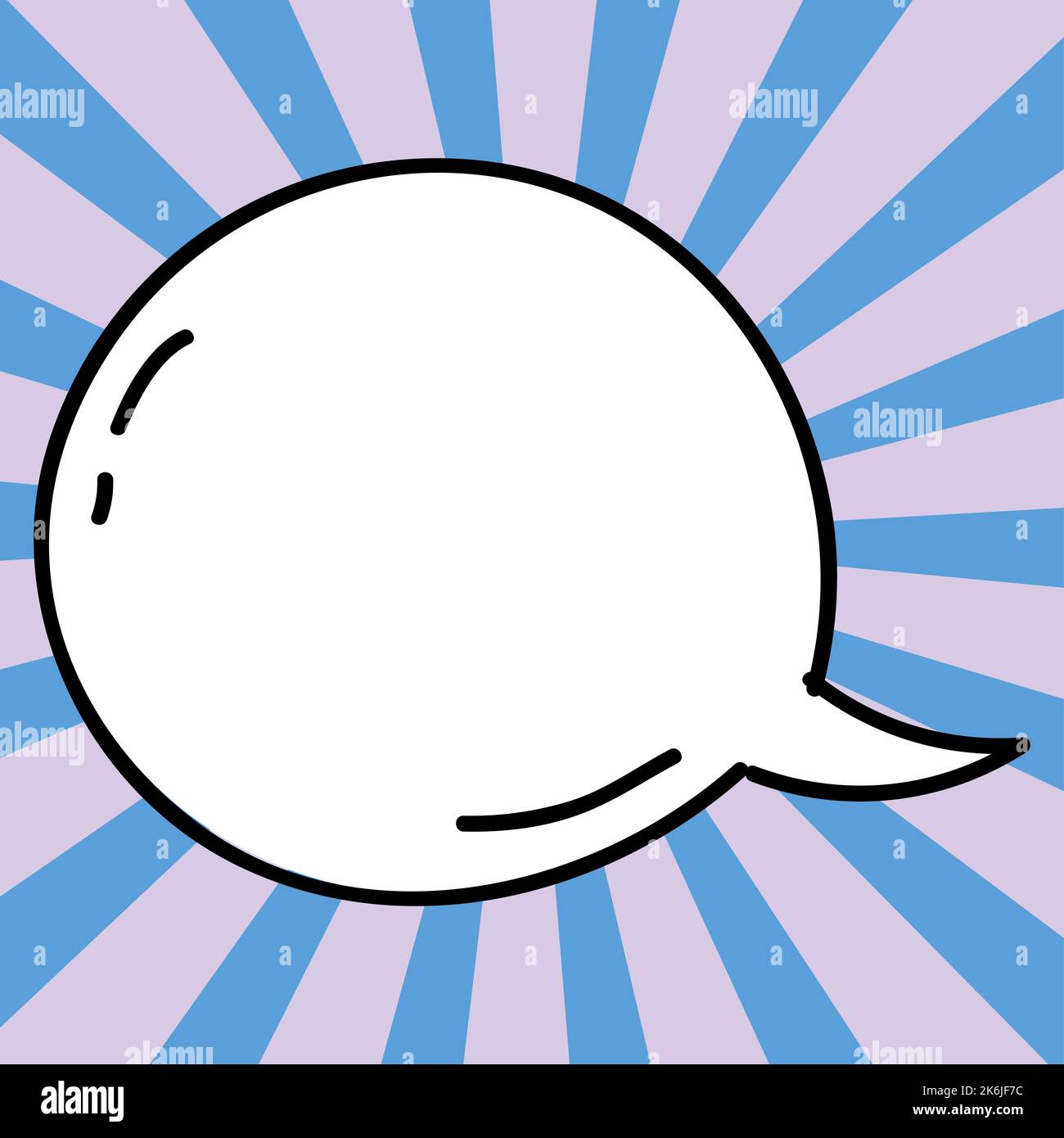 Comic Blank Speech Bubble With Copy Space Over Circular Color ...