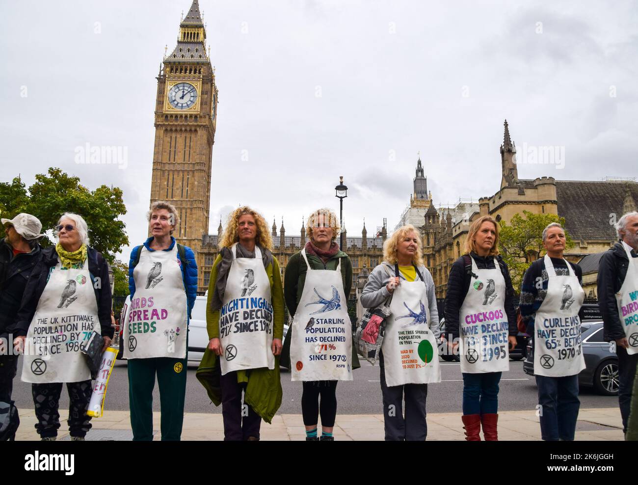 London, England, UK. 14th Oct, 2022. Protesters in Parliament Square ...