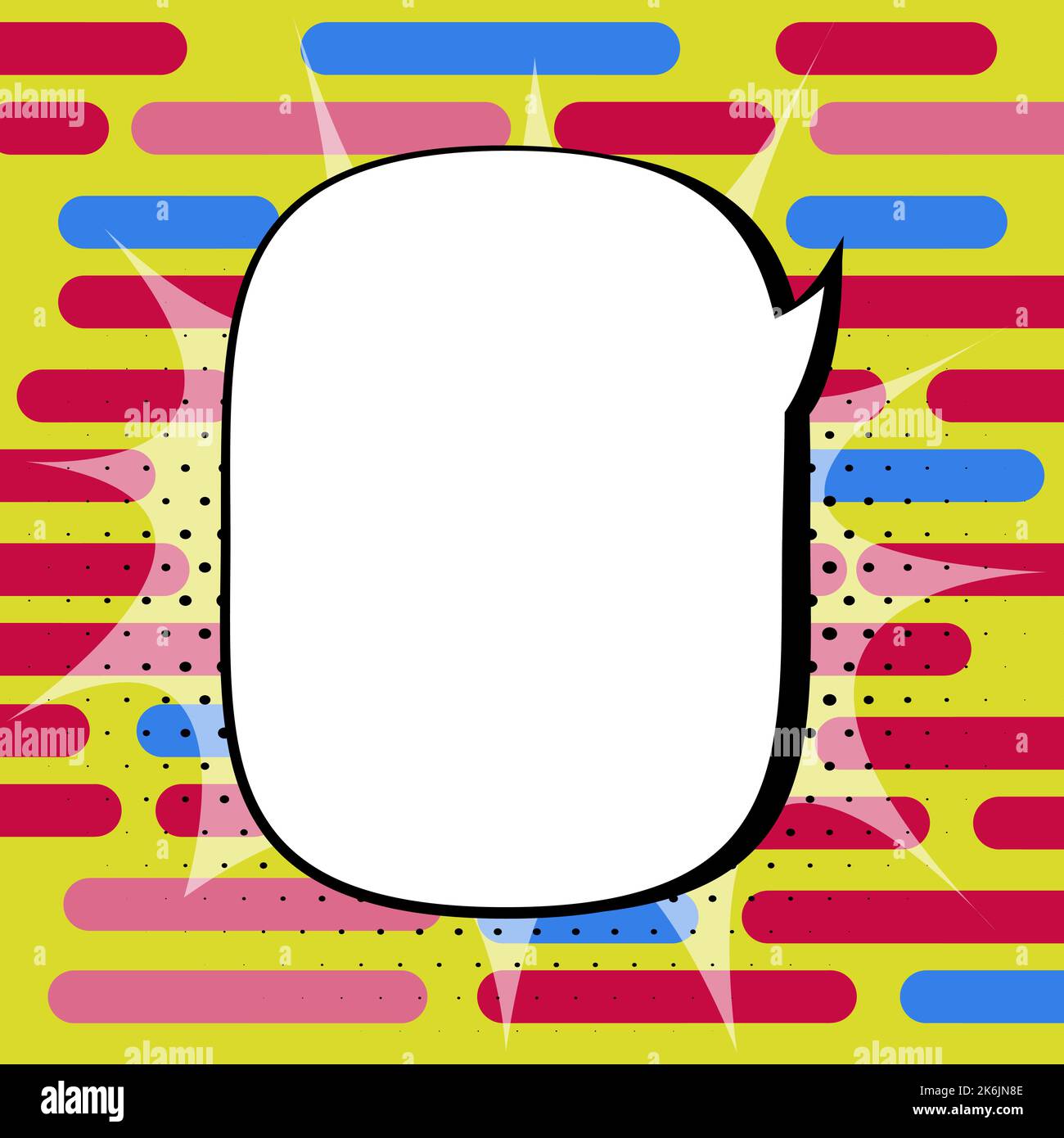 Comic Blank Speech Bubble With Copy Space And Colorful Doodles. Design ...