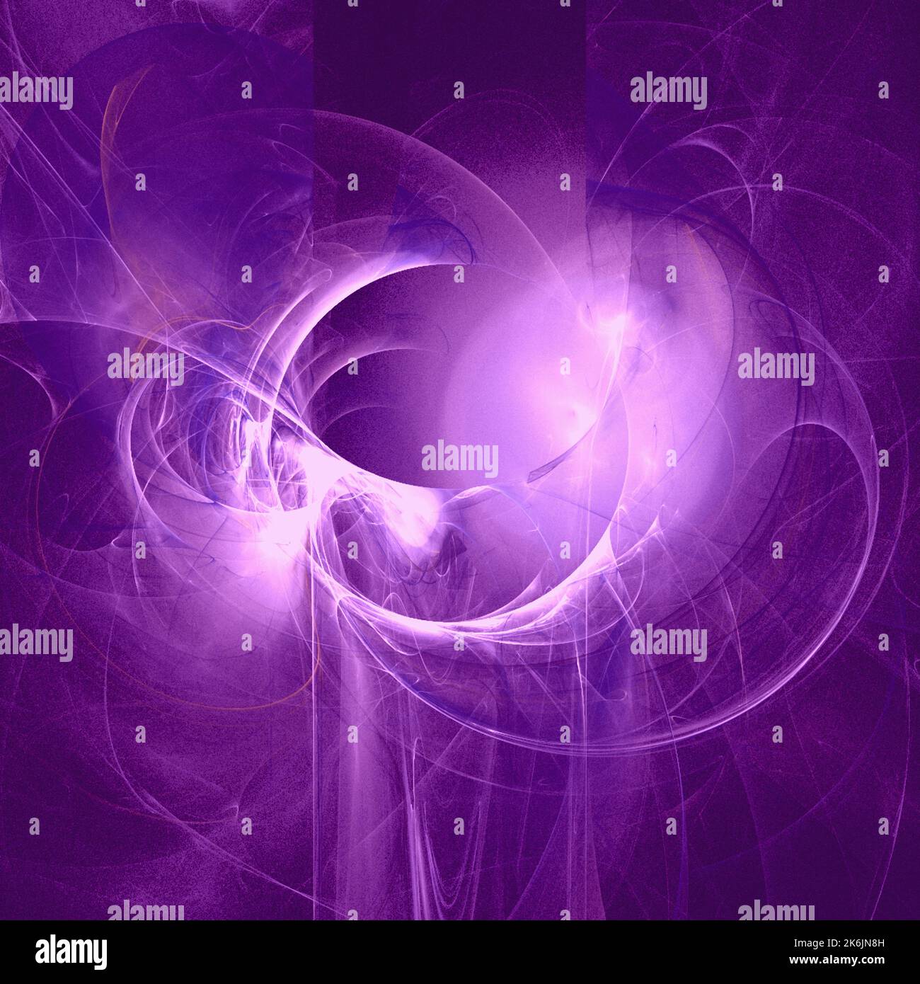 fantasy space illustration of a purple planet in deep space, wallpaper, design Stock Photo