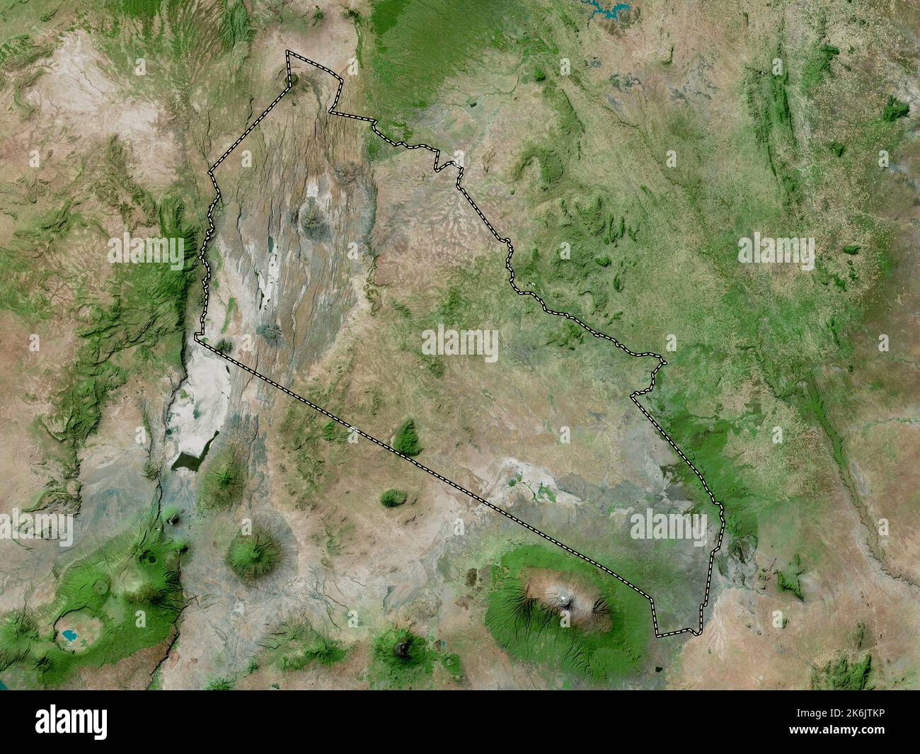 Kajiado, county of Kenya. High resolution satellite map Stock Photo Alamy