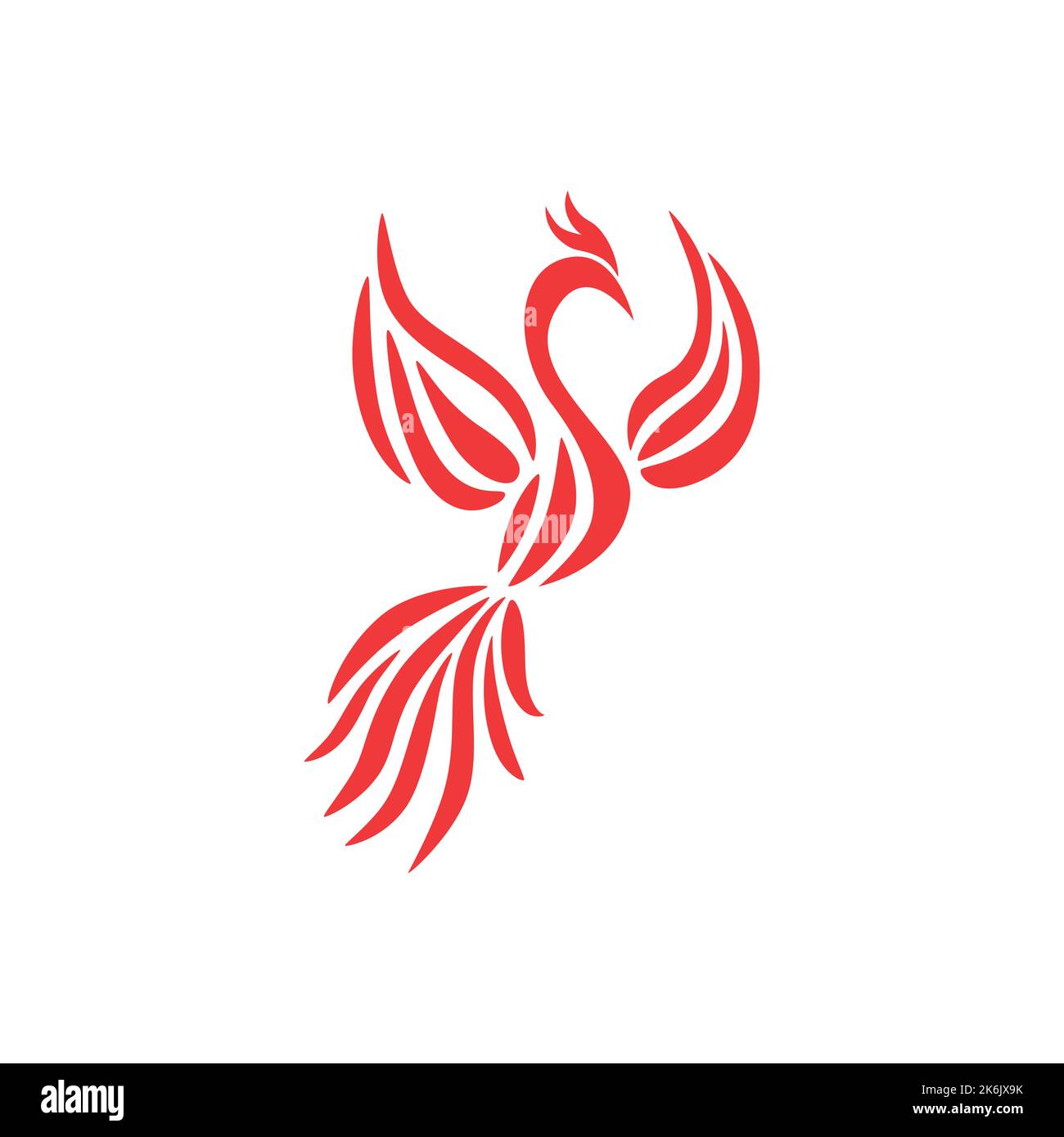Flying Phoenix Fire Bird abstract Logo design vector template Stock ...