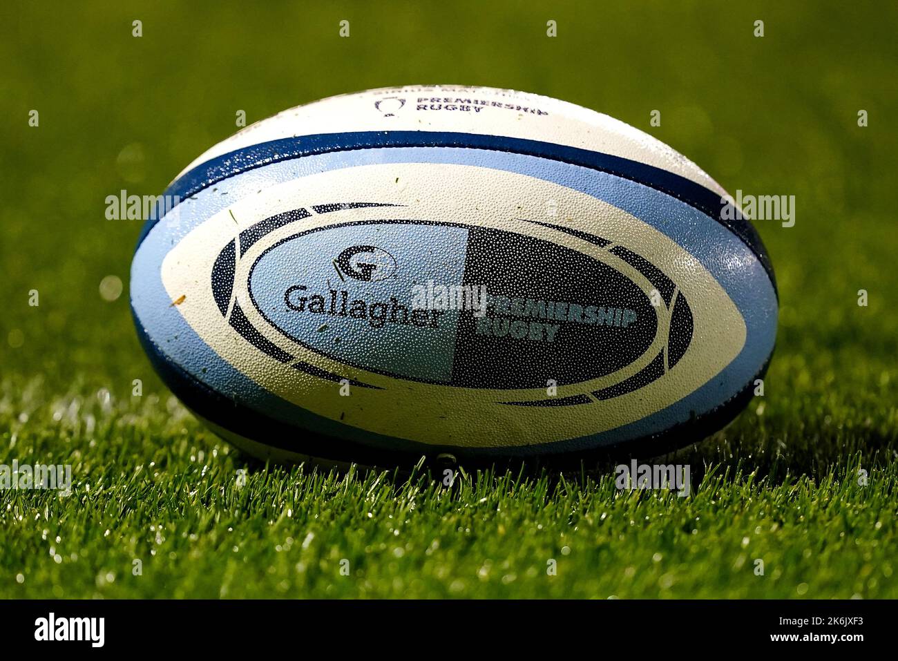 General view of the official match day ball before the Gallagher ...