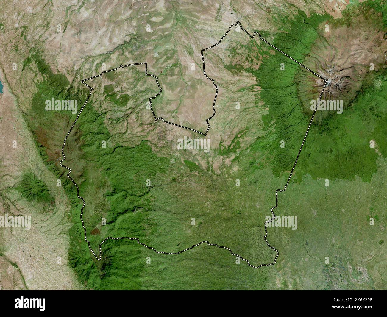 Nyeri, county of Kenya. High resolution satellite map Stock Photo Alamy
