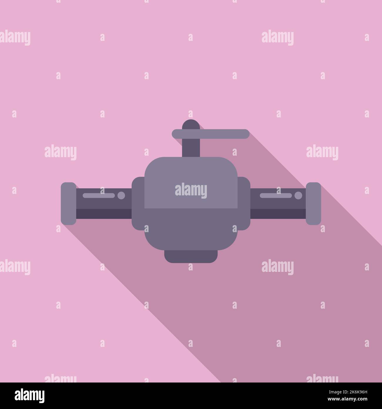 Pool water tap icon flat vector. Beach cleaning. Maintenance filter