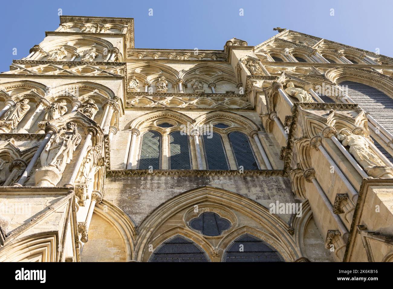Salisbury Wiltshire, uk, 10, October, 2022 West Front of Salisbury
