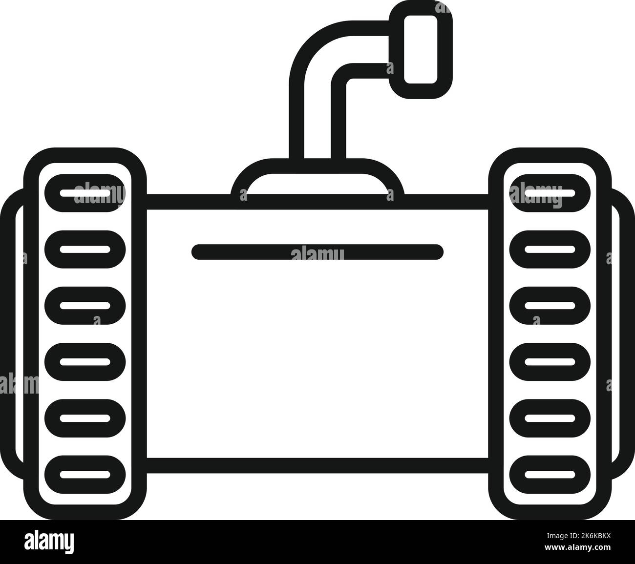 Pool pipe icon outline vector. Water construction. Summer dive Stock ...
