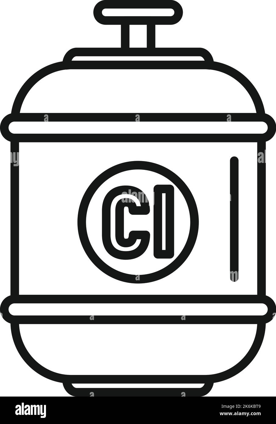 Pool chlorine tank icon outline vector. Water cleaning. Family outdoor Stock Vector Image & Art