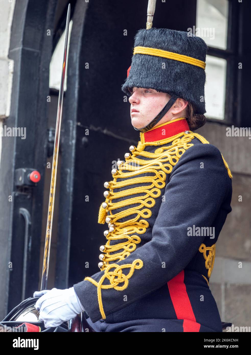 Soldiers Of The Kings Troop Royal Horse Artillery London UK Stock Photo