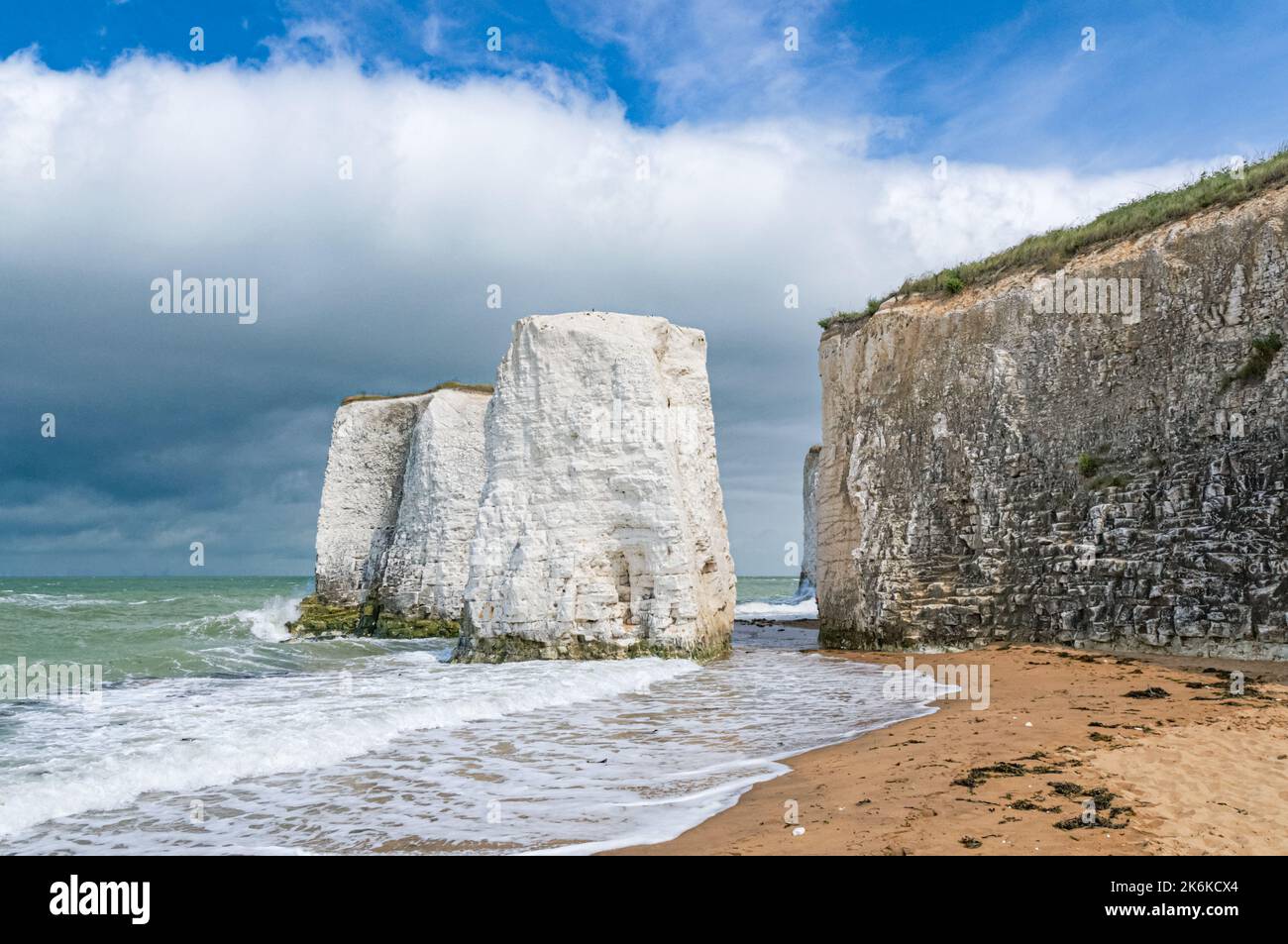 Chalk cliffs at Botany Bay beach at Broadstairs Kent England United Kingdom UK Stock Photo