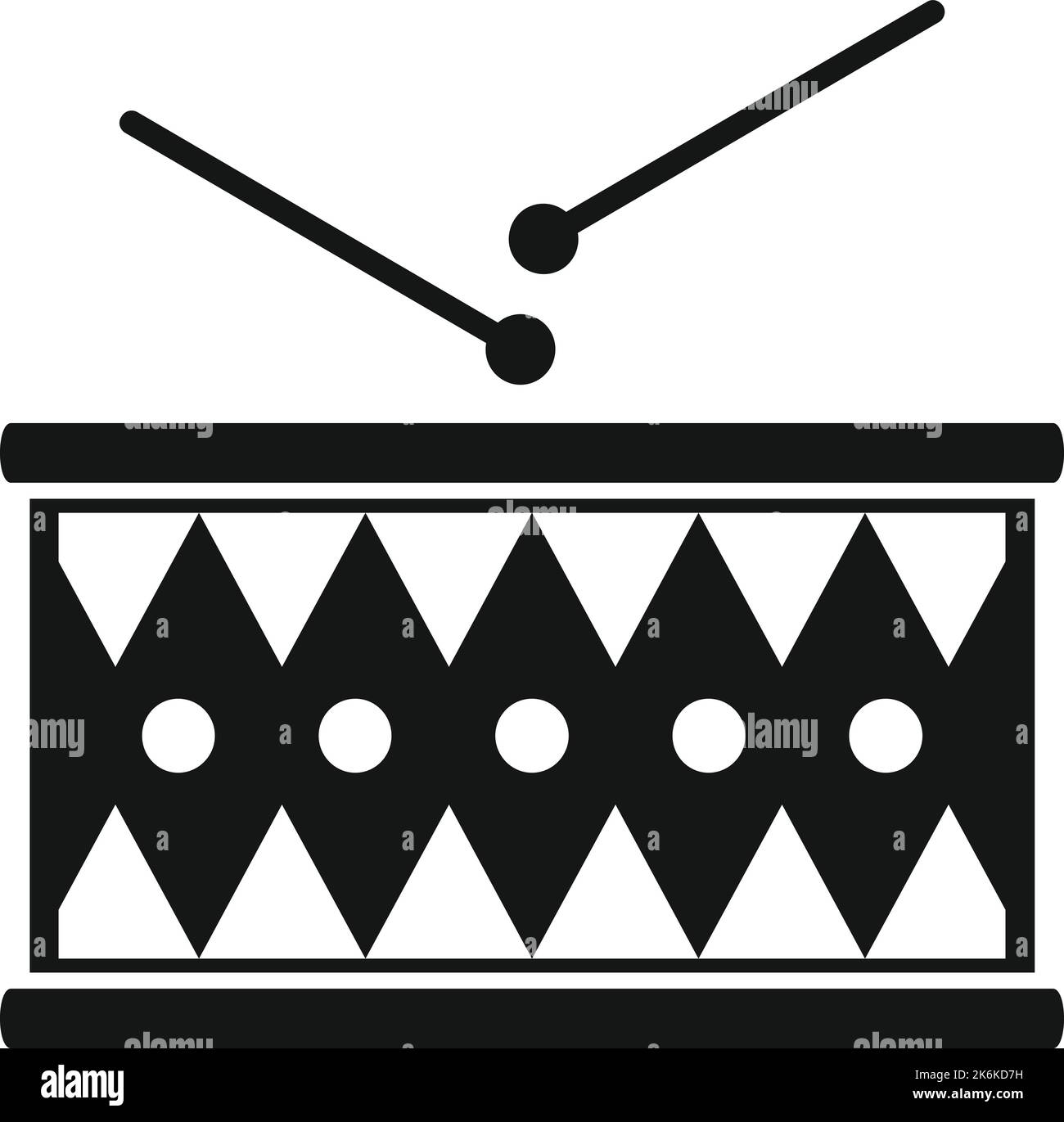 Drum percussion icon simple vector. Music kit. Drummer instrument Stock ...