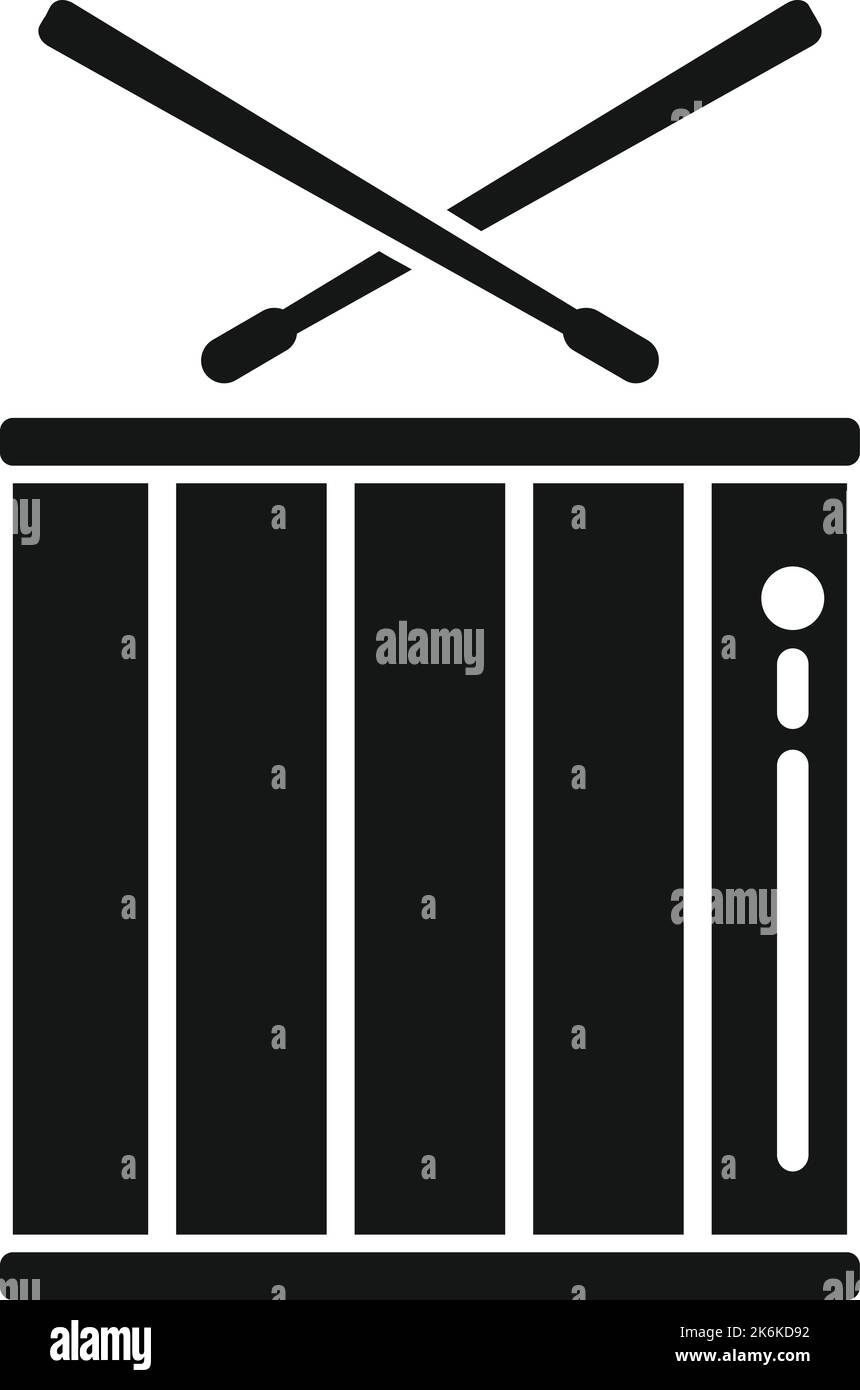 Snare drum icon simple vector. Music kit. Instrument drummer Stock