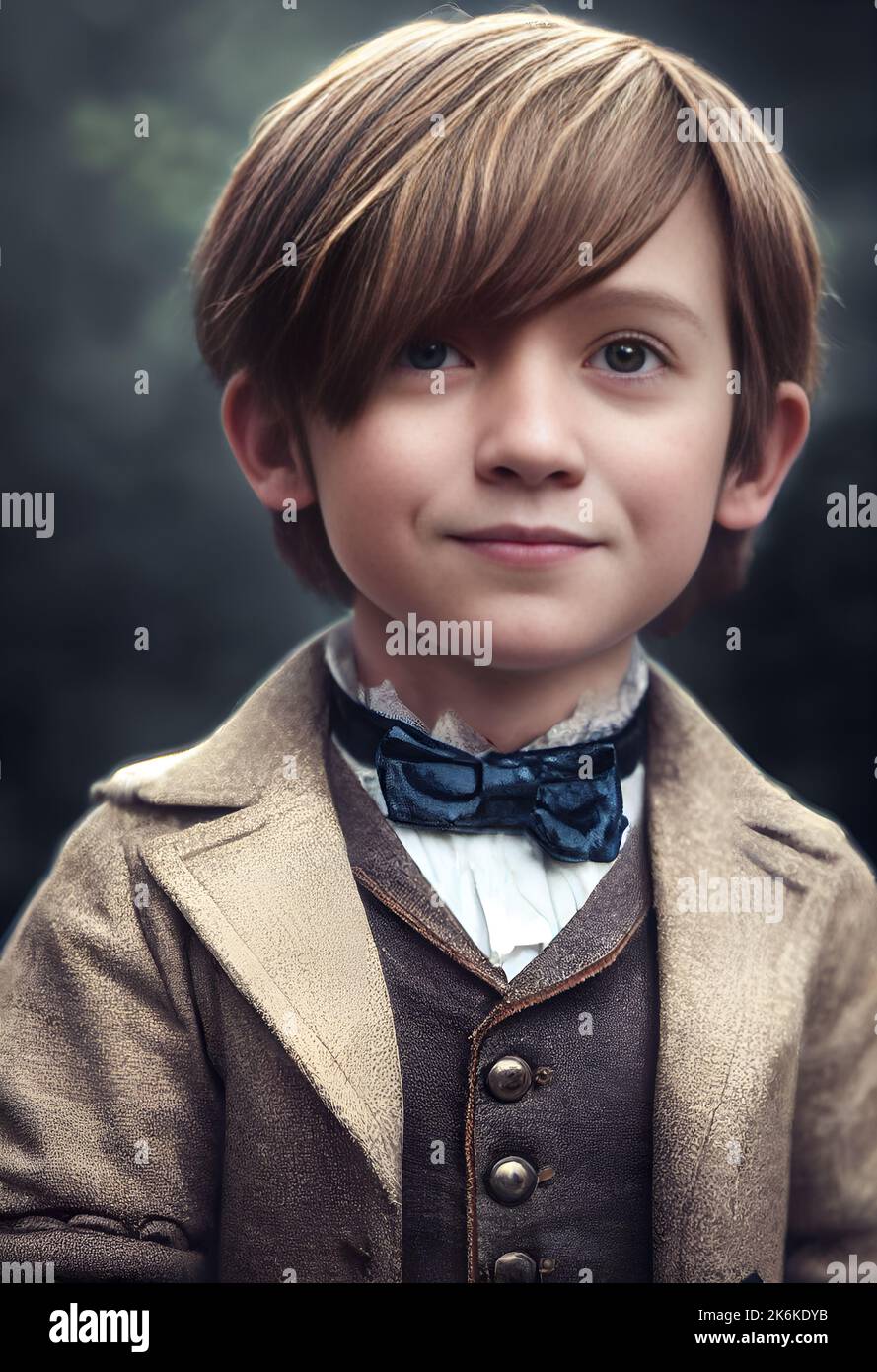 Portrait illustration of Oliver Twist Stock Photo Alamy