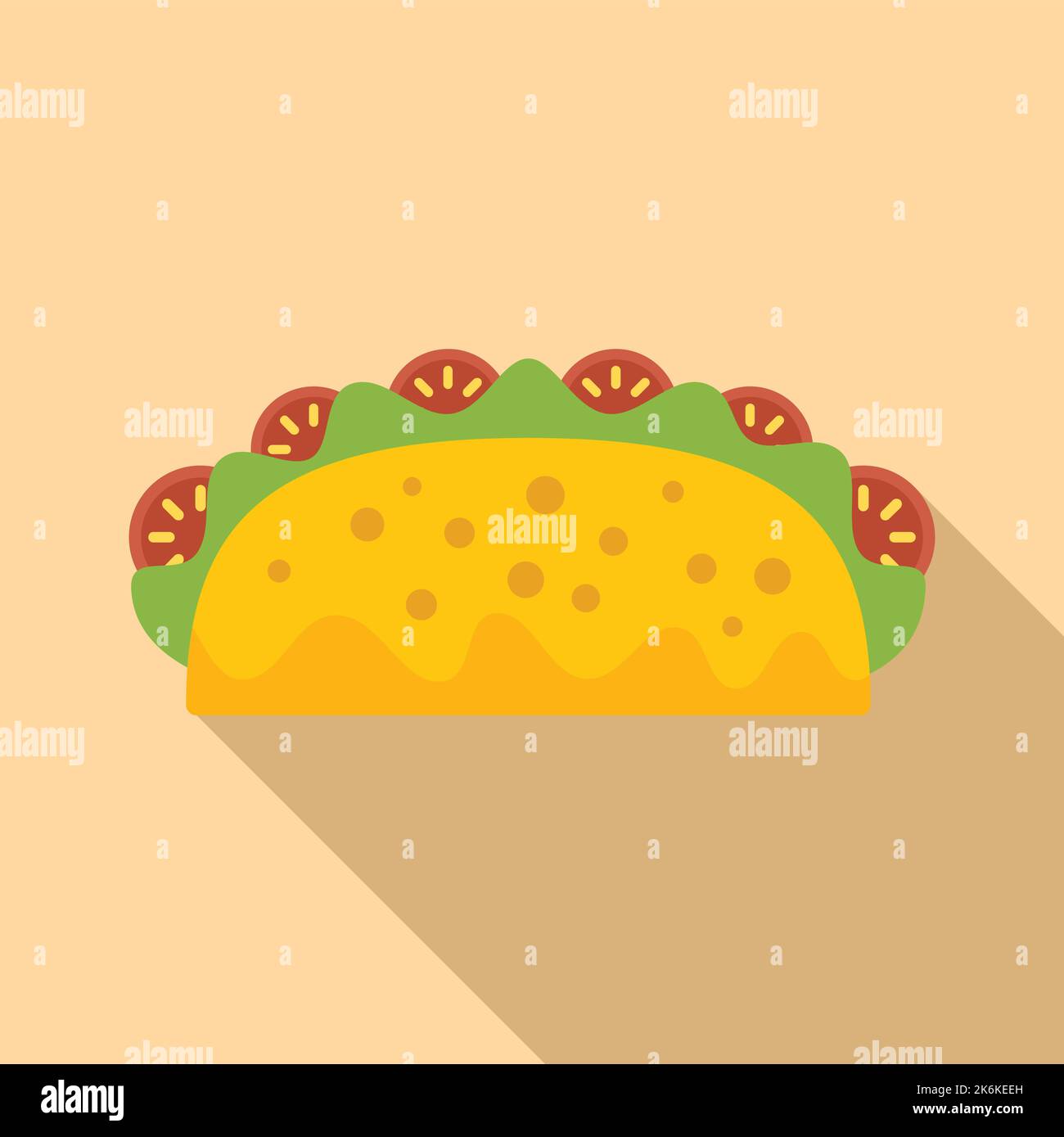 Tacos icon flat vector. Mexican food. Mexico menu Stock Vector Image ...