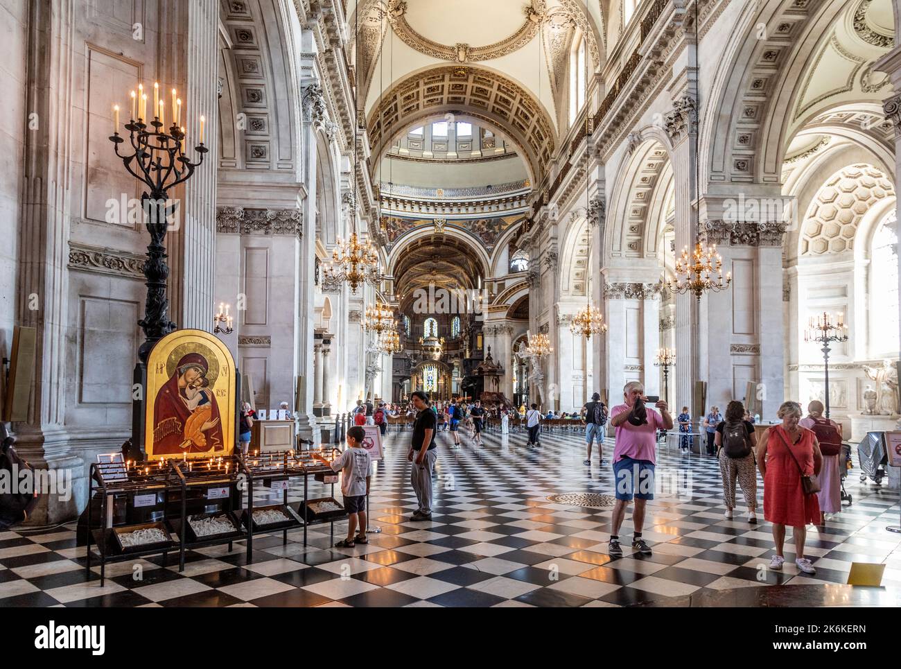 Interior of St. Pauls Cathedral London Stock Photo