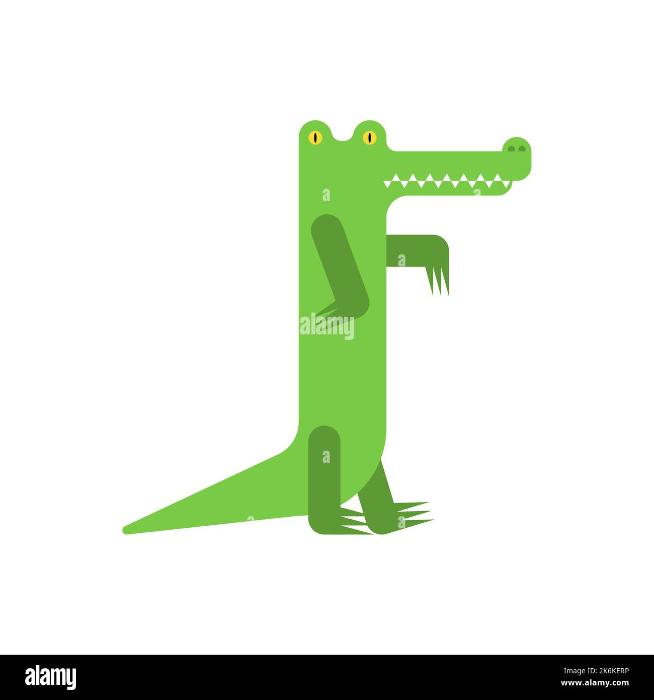Crocodile Cartoon isolated. croc alligator Vector illustration Stock Vector