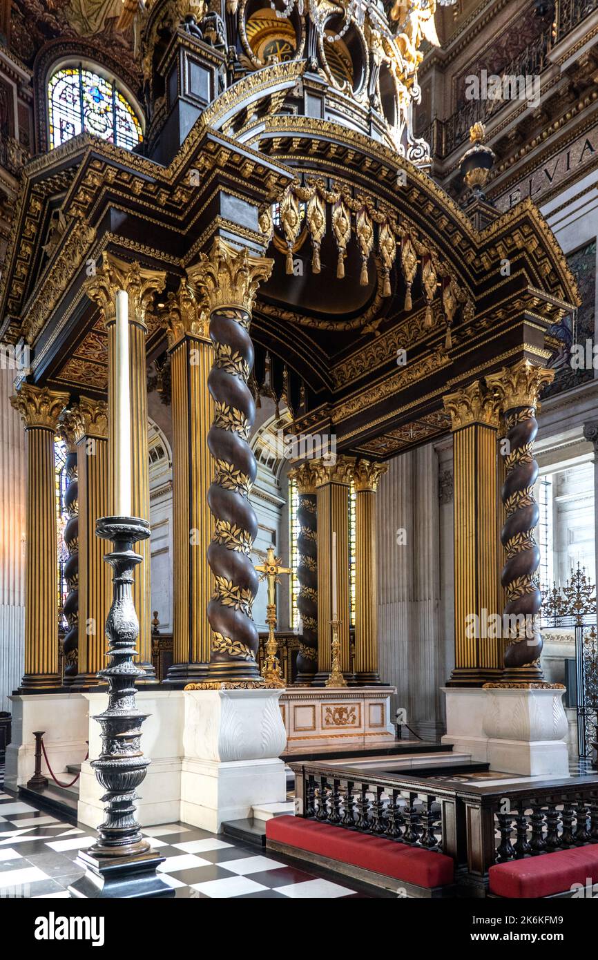 Interior of St. Pauls Cathedral London Stock Photo