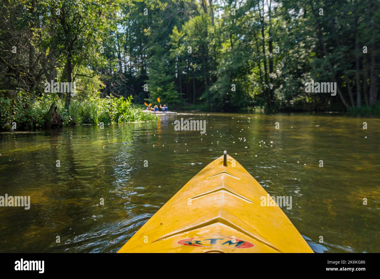 Kajak na rzece, Kayak on a river Stock Photo - Alamy