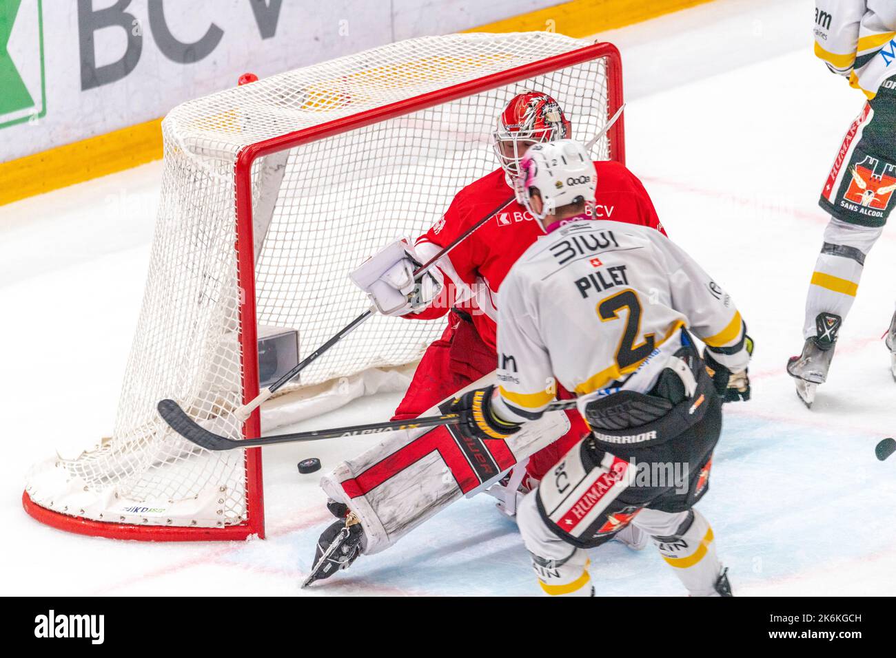 Lausanne Switzerland, 10/14/2022 Ivars Punnenovs (goalie) of Lausanne