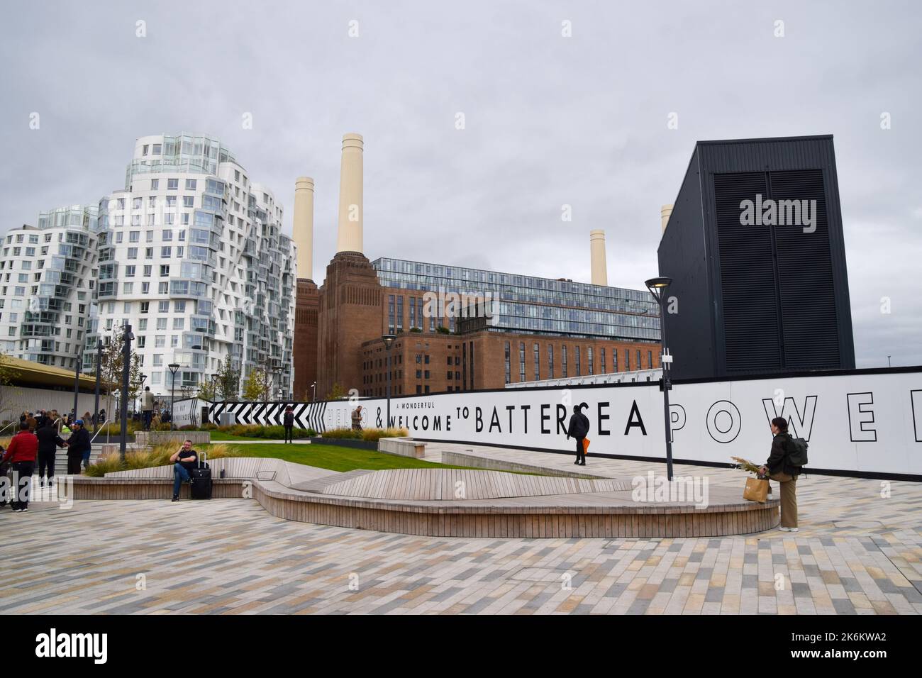 London, UK. 14th Oct, 2022. General view of Battersea Power Station as