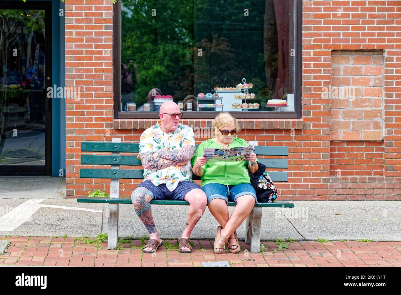 BAR HARBOR, MAINE - September 1, 2022: Bar Harbor, on the coast of