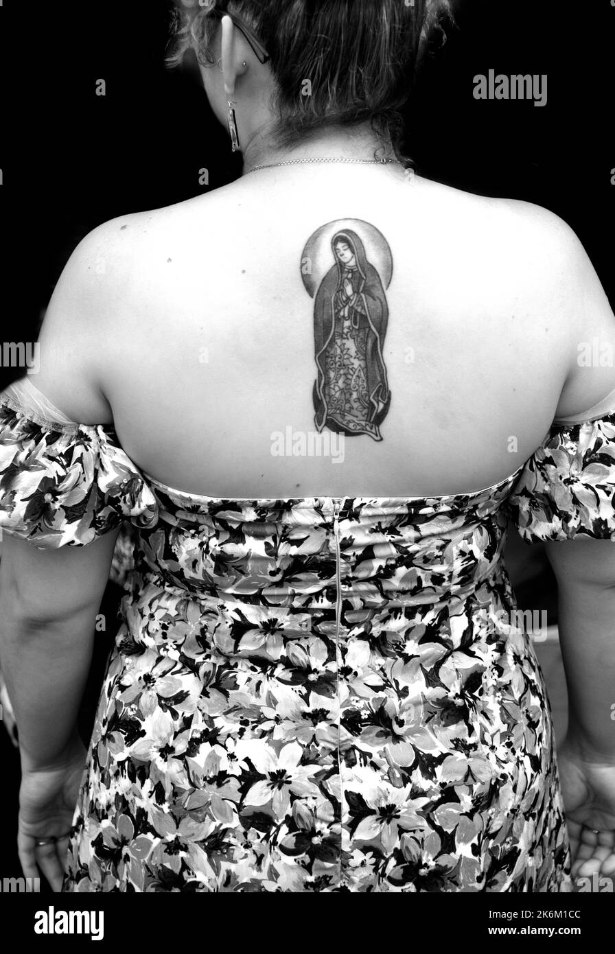SA mans giant Virgen de Guadalupe tattoo took months over 4000 to  complete