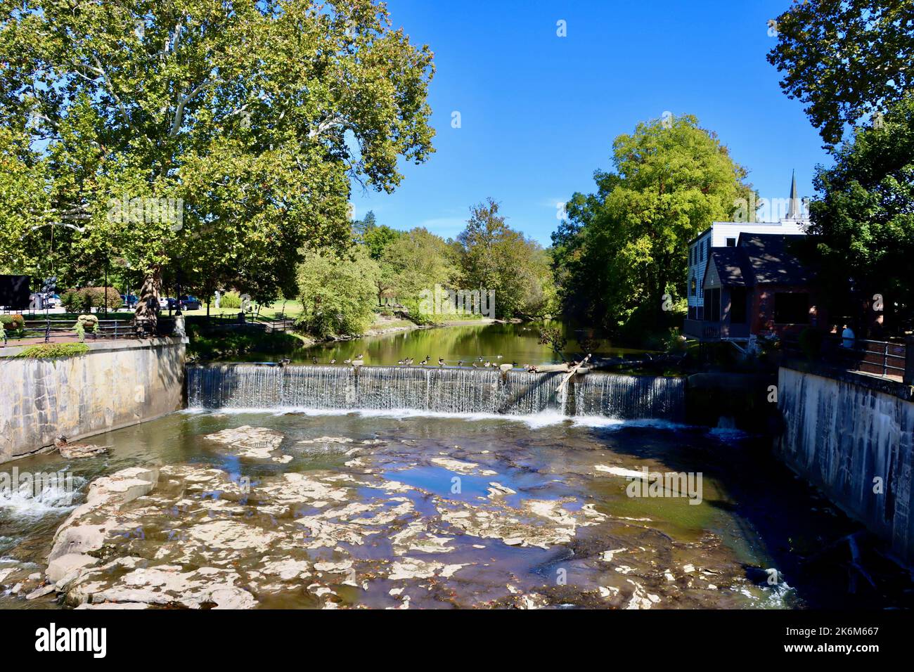 Chagrin Falls and Chagrin river runs through the center of Chagrin