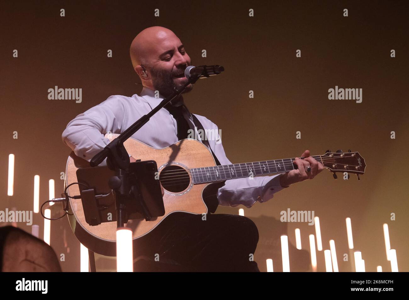 Brixia, Italy. 14th October 2022. The Italian band of Negramaro during their live performs at Gran Teatro Morato for their Unplugged European Tour 2022 Credit: Roberto Tommasini/Alamy Live News Stock Photo