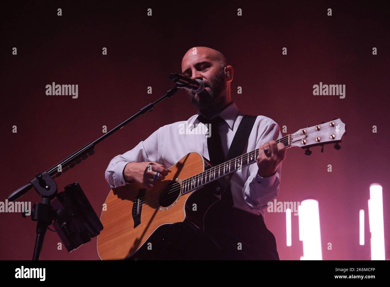 Brixia, Italy. 14th October 2022. The Italian band of Negramaro during their live performs at Gran Teatro Morato for their Unplugged European Tour 2022 Credit: Roberto Tommasini/Alamy Live News Stock Photo