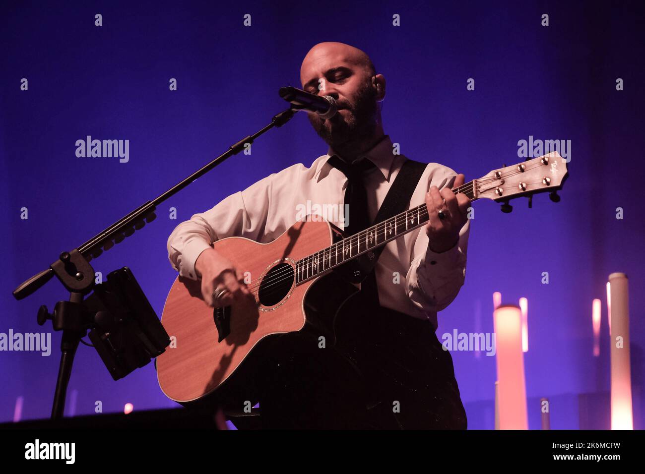 Brixia, Italy. 14th October 2022. The Italian band of Negramaro during their live performs at Gran Teatro Morato for their Unplugged European Tour 2022 Credit: Roberto Tommasini/Alamy Live News Stock Photo