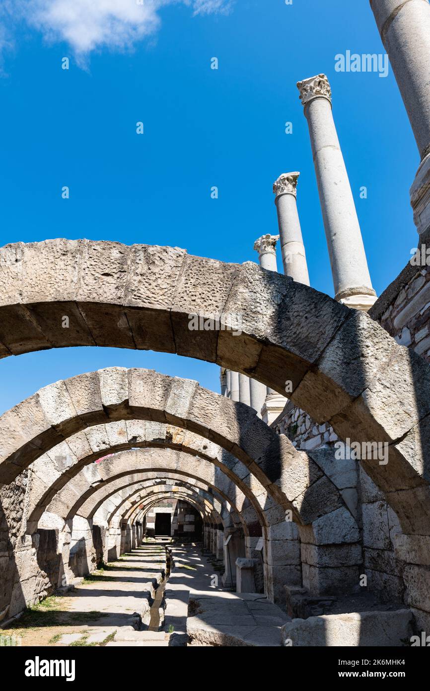 Agora of Smyrna in Izmir city, Turkey. Also known as the Agora of İzmir ...