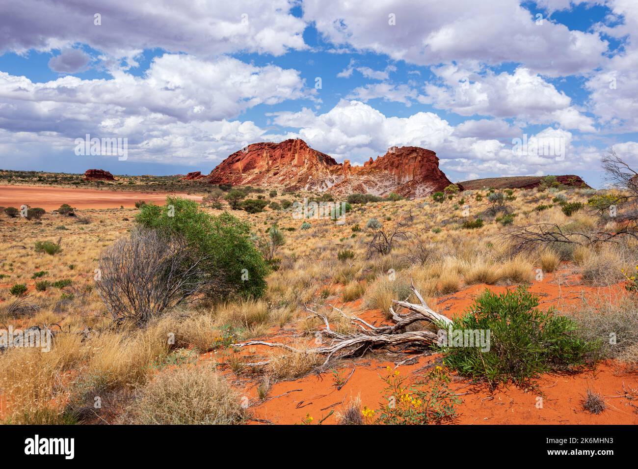 Scenic view of Rainbow Valley, a popular tourist destination, Northern Territory, NT, Australia Stock Photo