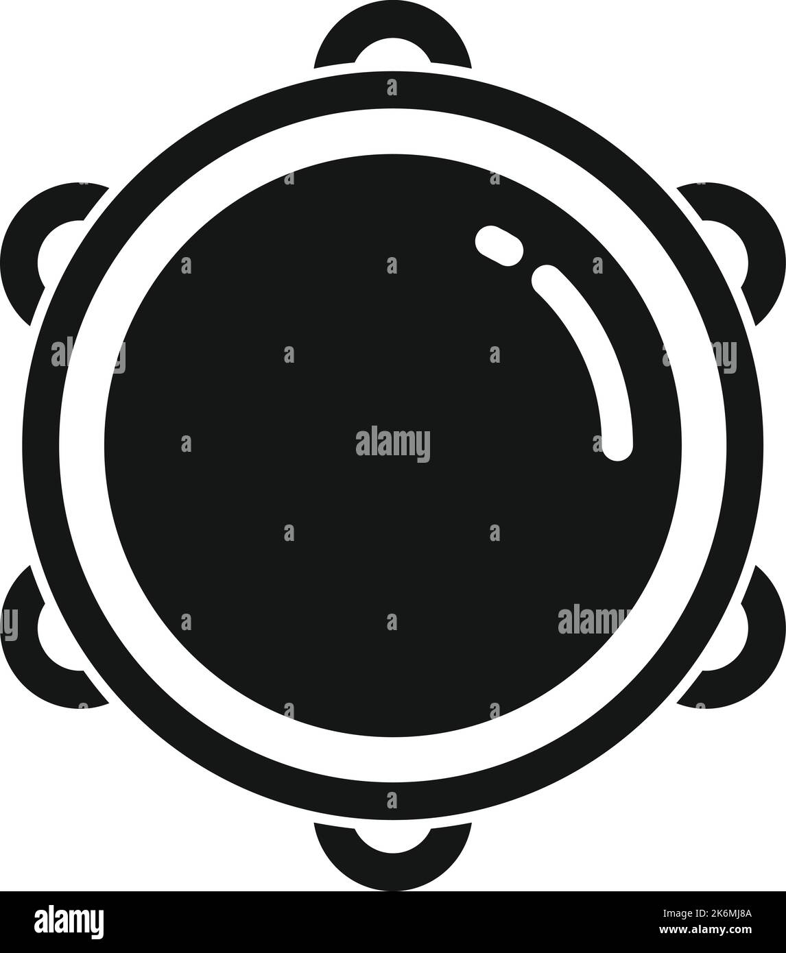 Concert tambourine icon simple vector. Music drum. Musical sound Stock
