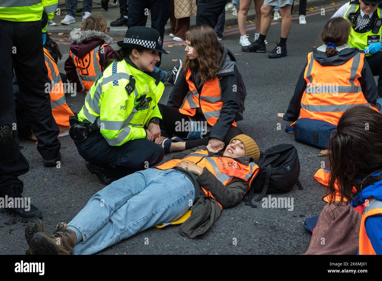 London, UK. 14th October, 2022. Climate activists from Just Stop Oil
