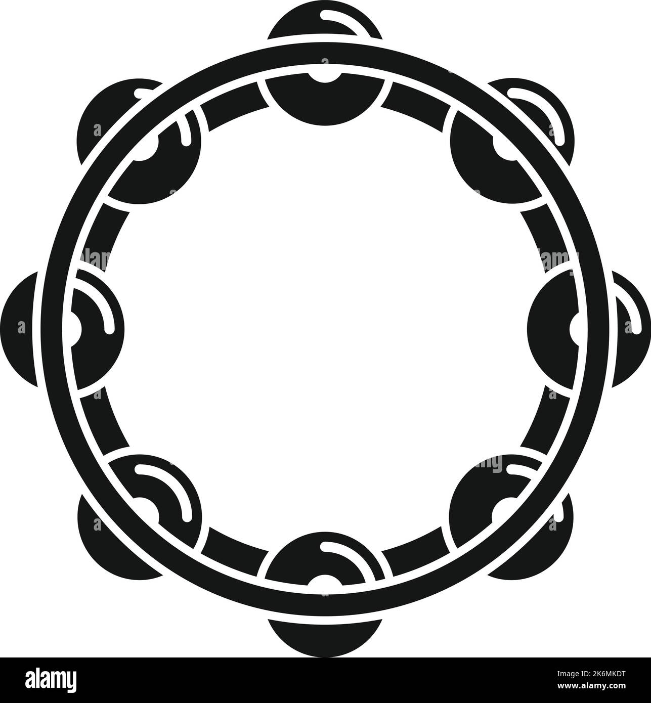 Music tambourine icon simple vector. Carnival drum. Musical sound Stock