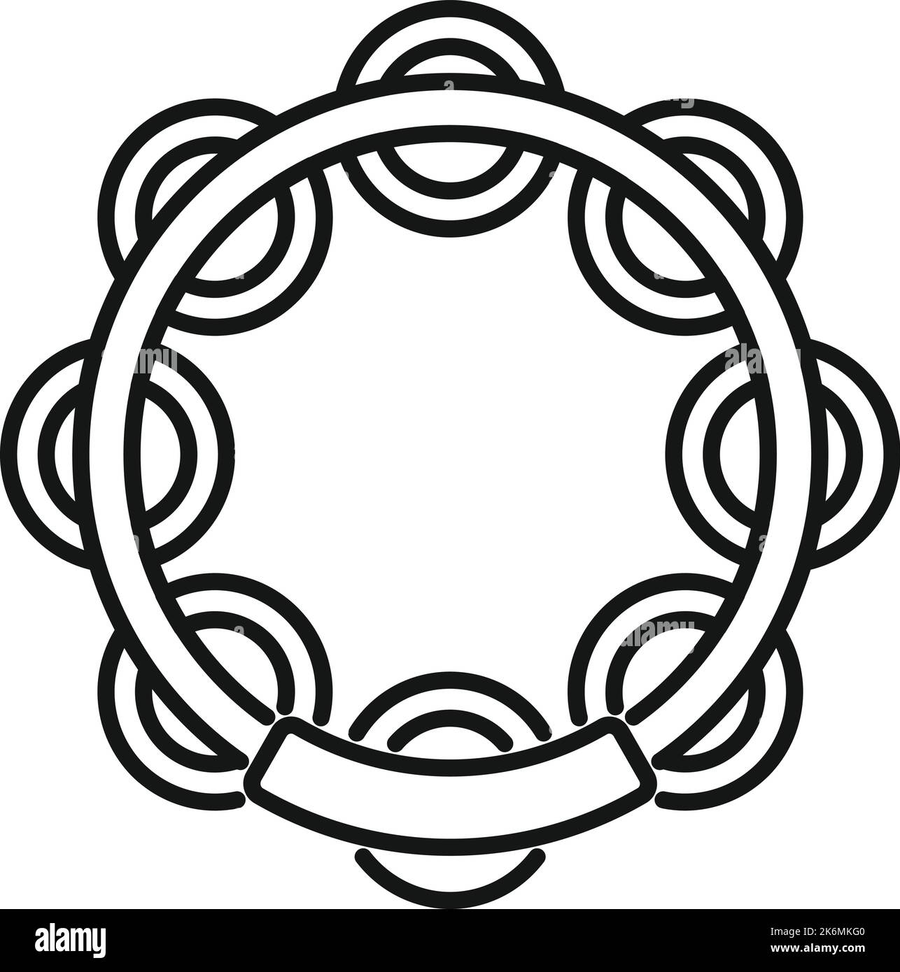 Sound tambourine icon outline vector. Music drum. Concert musical Stock