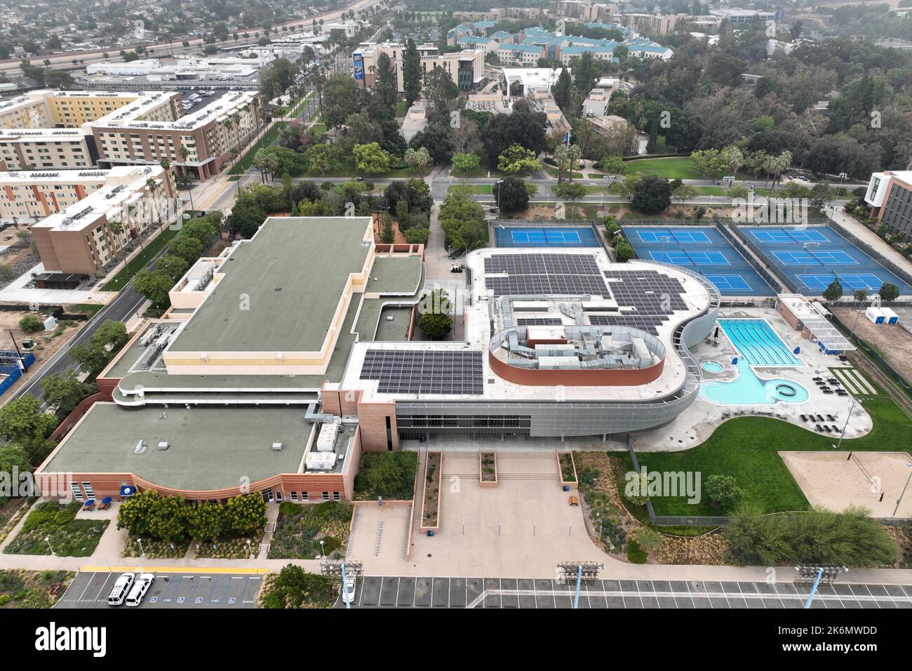 A general overall aerial view of the Student Recreation Center Arena ...