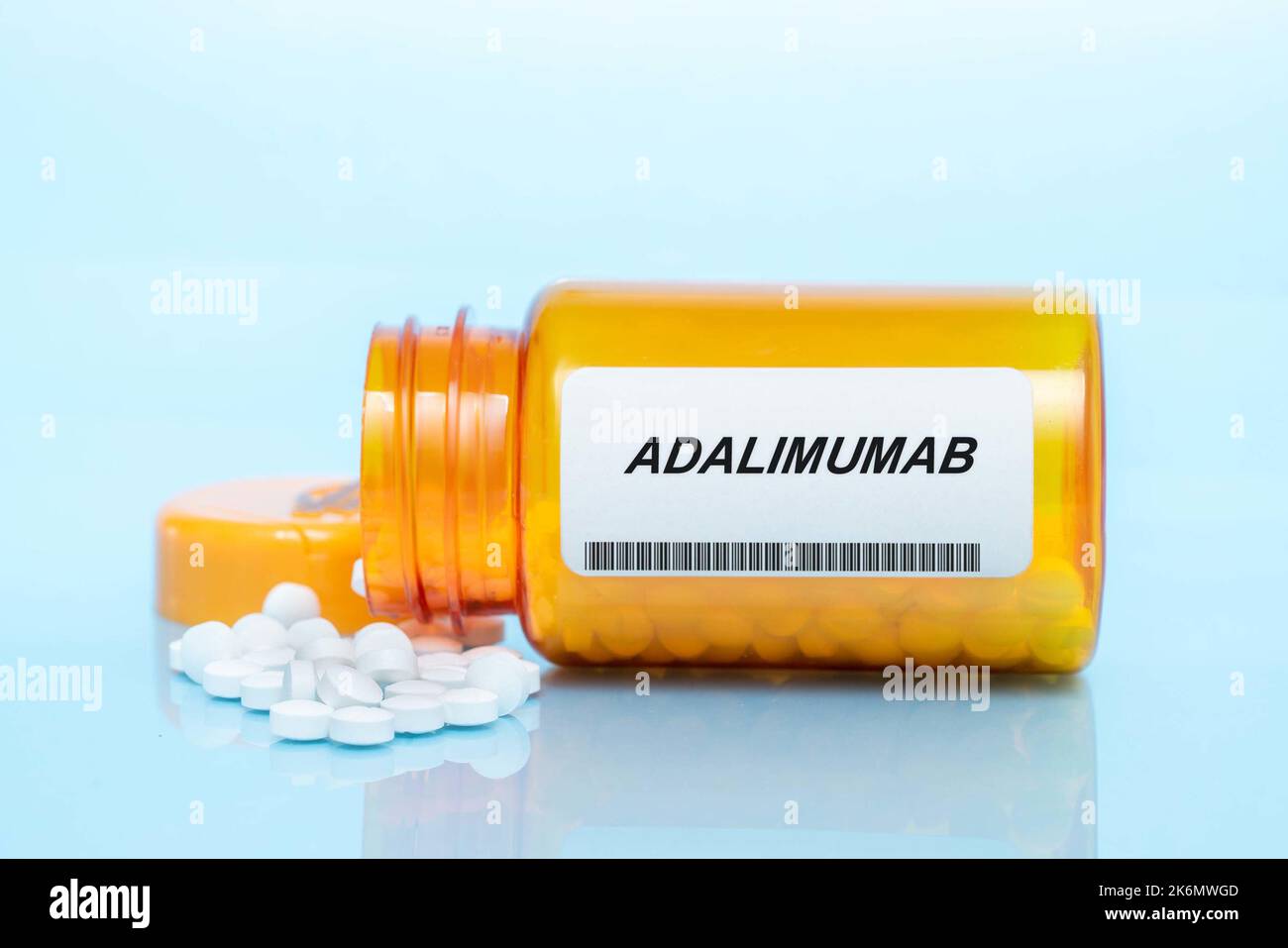 Adalimumab pill bottle, conceptual image Stock Photo