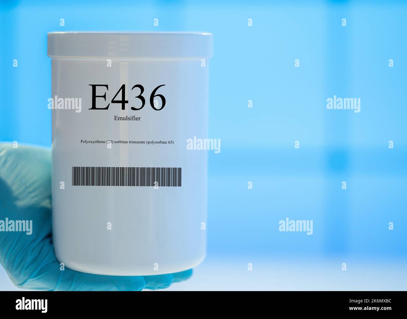 Container of the food additive E436 Stock Photo - Alamy