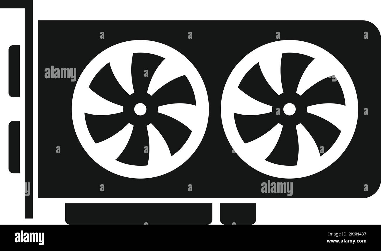 Chip gpu card icon simple vector. Graphic pc. Cpu fan Stock Vector ...