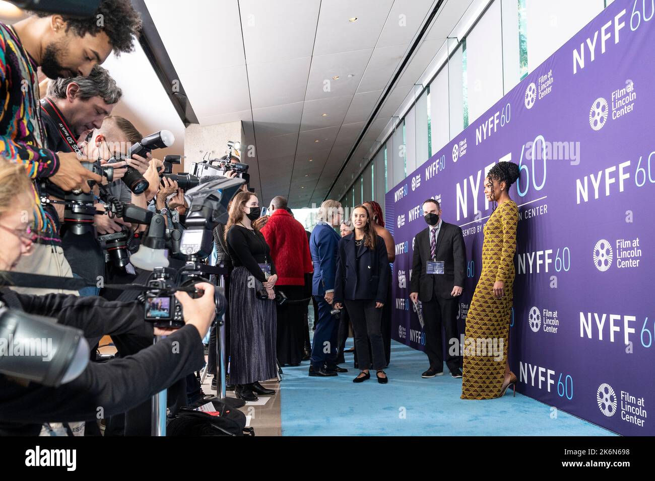 Actress Gabrielle Union wearing dress by Prada attends "The Inspection